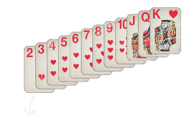Stack the cards in ascending order