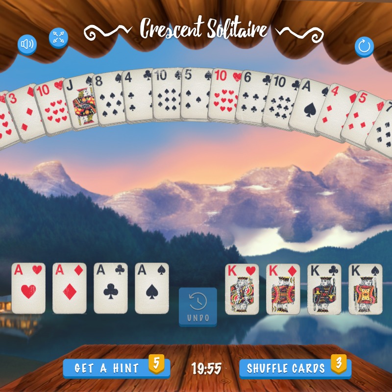 Online Games - Crescent Solitaire - Free Online Card Game